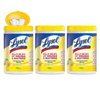 Lysol Disinfecting Wipes, Lemon & Lime Blossom,110 Count (Pack of 3)