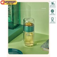 [Lysviet HCM] Bình pha trà thủy tinh 2 lớp giữ nhiệt cao cấp 280ML Tea Water Bottle High Borosilicate Glass