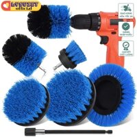 [Lysviet HCM] Bộ bàn chải vệ sinh gắn máy khoan 6 món Drill Cleaning Brush Attachment Set