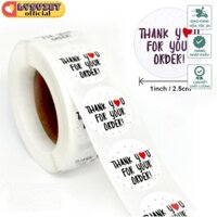 [Lysviet HCM] Tem dán decal nội dung Cảm ơn bạn đã đặt hàng - Thank you for your order 500tem/cuộn