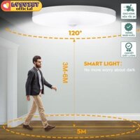 [Lysvietvn] Bộ 2 đèn ốp trần cảm biến hồng ngoại 24W LED Ceiling Lamp with Infrared Motion Sensor