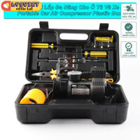 🌟LysVN - Máy Bơm Hơi Lốp Đa Năng Cho Ô Tô Và Xe Máy Portable Car Air Compressor Plastic Box