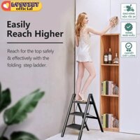 ✨[LysVN] Thang gấp gia đình căn hộ 4 bậc thép Carbon Steel Ladder with Wide Anti-Slip Pedal