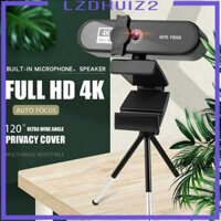 [Lzdhuiz] 4K 8MP Web Cam Tự Động Lấy Nét Với Chân Máy, Mic Tích Hợp, Cho Laptop PC