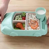 Lzhdp Đĩa Ăn Hình Ô Tô Ngăn Hoạt Hình Trẻ Em
