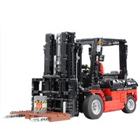 LZWNB Remote Control Stacker Building Block Engineering Vehicle Set Mould Intelligent Toys Early Learning Science Educational RC Walking Robot Kit ...
