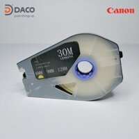 M-11-6Y Băng nhãn máy in ống lồng đầu cốt 30m màu vàng dùng cho máy in canon MK-1500, MK-2500, MK-2600…