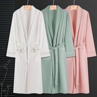 M-5xl Đồ Ngủ Cặp Đôi Bộ Đồ Ngủ Bộ 100% Cotton Váy Ngủ Kimono Áo Nữ Áo choàng Tắm Dài Tay Plus Kích Thước Bộ Đồ Ngủ Nam