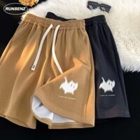 M-8xl Nhật Bản Đơn Giản Mỏng Quần Lót Nam Plus Size Quần Short Rời Nhân Quả Ống Rộng Năm Điểm Quần Short