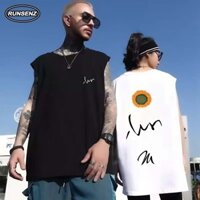 M-8xl Thời Trang Hàn Quốc Không Tay Xe Tăng Nam Nữ Plus Size Áo Vest Dáng Rộng Quá Khổ Áo Unisex