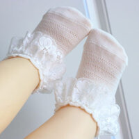 [M & B Home] Cho Bé Gái Sơ Sinh Trẻ Em Sock Frilly Ren Công Chúa Vớ Mắt Cá Chân Vớ Bông Mùa Hè