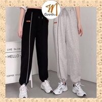 M Booth -  Quần Jogger Nữ Dưới 60kg Chaỵ Sọc Thêu Logo , Dáng Đứng 3 Màu C012