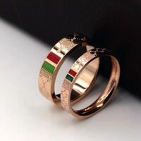 M u m i n m 2025 Đỏ Thanh Xanh Nhẫn Hoa Hồng Vàng Titan Thép Nhẫn Nam Nữ Cặp Đôi Nhẫn Đuôi Nhẫn Chỉ Số Ngón Tay Trang Sức20250307