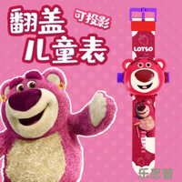 M u m i n m 2025 Hoạt Hình Dễ Thương Gấu Dâu Đồng Hồ Trẻ Em hello kitty Dạ Quang Cô Gái Trái Tim Điện Tử Chiếu Đồng Hồ Đồ Chơi20250208
