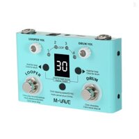 M-vave LOST TEMPO Effect Pedal Drum & Looper Effector Mini 2 trong 1 Looper & Drum Machine Double Footswitch Looper Pedal Looper Guitar Pedal 30 trống & 4 vòng Bộ chỉnh độ chính xác cao A