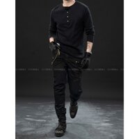 M01- Áo Henley Khuy Đồng