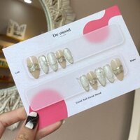 M058 - Bộ Nailbox tráng gương nổi và trắng ngọc trai