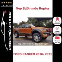 M1 Nẹp sườn Ford ranger mẫu Raptor [ SALE SỐC ] Nẹp Sườn mẫu Raptor xe FORD RANGER 2016- 2021 nhựa đen ABS M2