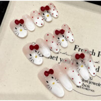 M13 - Móng tay giả, nailbox mắt mèo hello kitty nailbox