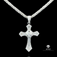 M1303 Mặt và dây chuyền unisex thánh giá đính đá sáng lấp lánh JOJO