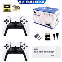 M15 Game Stick 4K Mini Retro Video Game Console 2.4G Tay Cầm Chơi Game Không Dây Tay Cầm Chơi Game Cầm Tay 128G 30000 Trò Chơi HDMI Ra