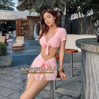 (M152-LiLyBikini) SET BIKINI 4 MẢNH ÁO + ÁO KHOÁC + QUẦN + VÁY  BUỘC VẠT