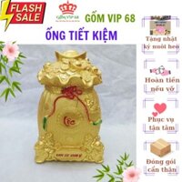 [M2] Hũ Vàng Tài Lộc, Ống Heo Đựng Tiền, Ống Tiết Kiệm Phong Thủy, Chất Liệu Thạch Cao