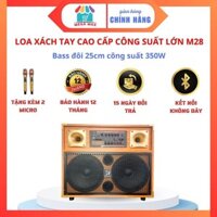 [M28 350W ] Loa Xách Tay Di Động Bluetooth 2 Bass 25 Công Suất Lớn Hát Karaoke, Nghe Nhạc, BH 12T