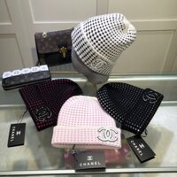 M47 Houndstooth Chane Dệt Kim Dày Phong Cách Phương Tây Độ Đàn Hồi Đầy Đủ Mềm Mại Thoải Mái Sợi Chanel Mũ N