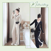 M56 Bộ quần áo nữ, set thu đông dài tay miumiu chất len lông thỏ mềm mịn (Có BIGSIZE 70kg)