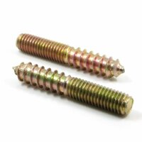 M6 M8 M10 Móc Treo Bu Lông Gỗ Sang Kim Loại Dowels Hai Đầu Nội Thất Cố Định Tự Khai Thác Vít Gỗ Ren Stud 10 Chiếc