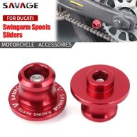 M6 Swingarm Spools Thanh trượt cho DUCATI PANIGALE 899 / 959 MONSTER 821 937 950 PLUS Phụ kiện xe máy Bu lông đứng phía sau 6MM