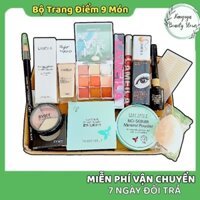 [M7,H2] Bộ Trang Điểm 12 món và 9 món đầy đủ như hình, Kem nền, phấn phủ, phấn mắt, kẻ mắt, kẻ mày..