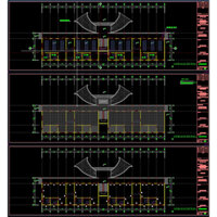 [Mã 019] Bản vẽ autocad Trường mầm non 1 tầng 4 phòng học 11x50m