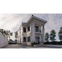 [Mã 022] Bản vẽ Revit Biệt thự 2 tầng mái nhật 7x15m