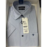 MÃ 13 [TÀ BẦU] ÁO VIETTIEN NGẮN TAY SỌC ĐỨNG VẢI COTTON THOÁNG MÁT