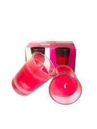 Mã - 45NẾN KHÔNG KHÓI ĐỎ LY 50g ĐẾN TỪ THƯƠNG HIỆU R2D, LÀM TỪ SÁP CỌ, DẦU DỪA, TINH DẦU, THÀNH PHẦN TỰ NHIÊN, LÀNH TÍNH.