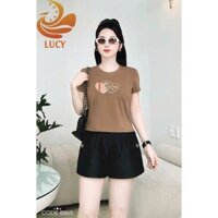 mã  65 áo  thun nữ, áo thun cổ tròn  hàng hiệu đẹp chất liệu cotton cao cấp 100% co giãn 4 chiều,không bai xù hãng LUCy