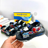 (Mã 8608-2) Dép sandal bé trai, dép quai ngang siêu nhân cho bé