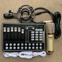 [Mã 99ELHA giảm 7% đơn 300K] Bộ Mic Hát Thu Âm Livestream isk at350-sound card h9 và dây live+lấy nhạc