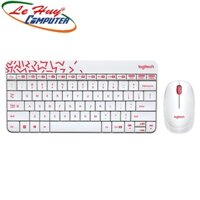 [Mã 99ELHA giảm 7% đơn 300K] Combo Bàn phím chuột máy tính không dây Logitech MK240 Trắng Đỏ