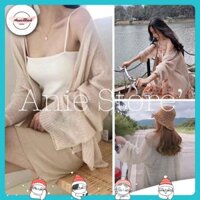 [Mã  ANUI20 hoàn 20k xu đơn 0đ] Áo Len Cardigan Mỏng 🦋 Áo Khoác Len Nữ Dáng Dài 2 Màu 🦋 AB