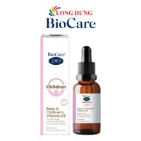 [Mã BMBAU50 giảm đến 50K đơn 99K] Vitamin dạng giọt Biocare Baby & Children's Vitamin D3 tăng cường sức đề kháng (15ml)