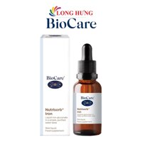 [Mã BMBAULT30 giảm đến 30K đơn 99K] Sắt dạng giọt Biocare Nutrisorb Iron bổ sung sắt cho trẻ (15ml)