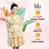 [Mã BMINC50] Đầm Dài Hoa Nhí Công Chúa LOLA VIETNAM Thiết Kế 3 Tầng Tay Phồng Nhiều Nút Váy Nữ Dự Tiệc DA08