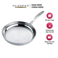 [Mã BMLT30 giảm đến 30K] Chảo inox 5 lớp đúc liền, đáy từ Scanpan Fusion5 24cm 74002400, inox 304 đúc liền nguyên khối