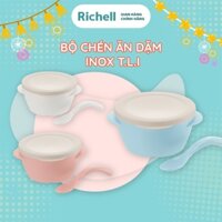 [Mã BMLTA50 giảm đến 50K đơn 499K] Chén Ăn Dặm Inox Kèm Muỗng T.L.I RICHELL