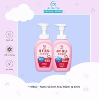 [Mã BMLTM35 giảm đến 35K đơn 99K] Combo 2 Chai Nước Rửa Bình Sữa Arau Baby (Nhật Bản) - Dung Tích 500ml