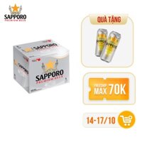 [Mã BMLTM50 giảm đến 50K đơn 99K] [GIAO HỎA TỐC]Thùng 6 lon bia Sapporo Premium (650ml/lon)