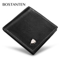 【Mã BOST1002, đổi 20K】Ví BOSTANTEN Thời Trang Họa Tiết Vân Da Thằn Lằn Cho Nam